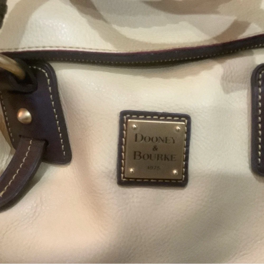 Dooney & Bourke Cream Florentine Vacchetta Leather Satchel - Picture 7 of 9